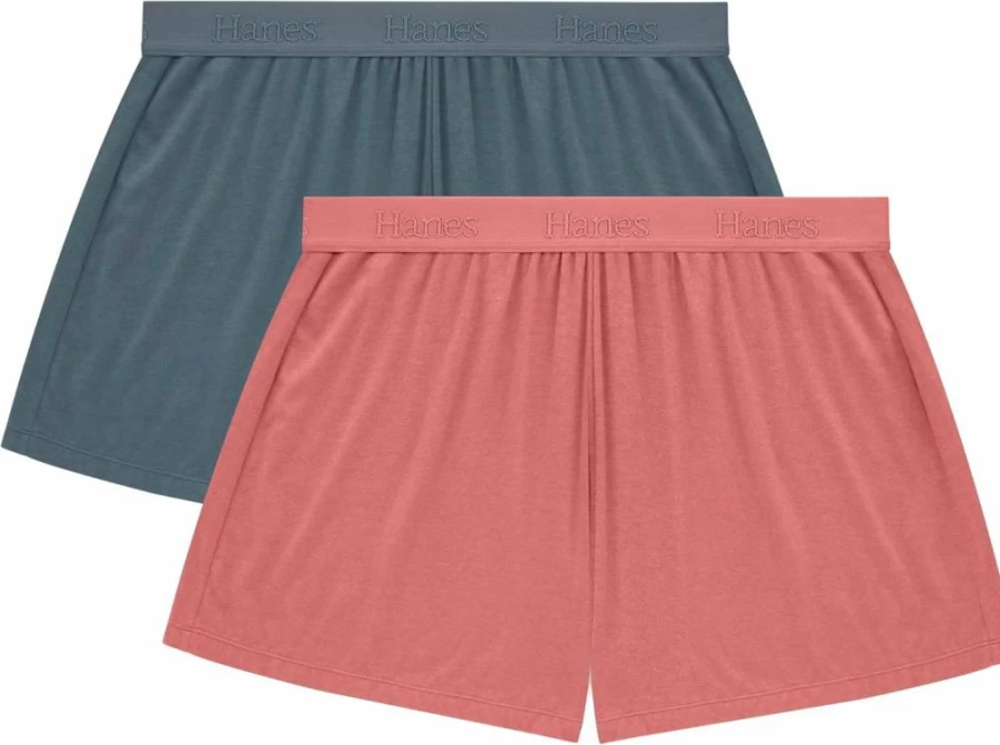 Hanes Women's Comfywear Supersoft Lounge Shorts 2-Pack - 3.25" Sleep Shorts for Women