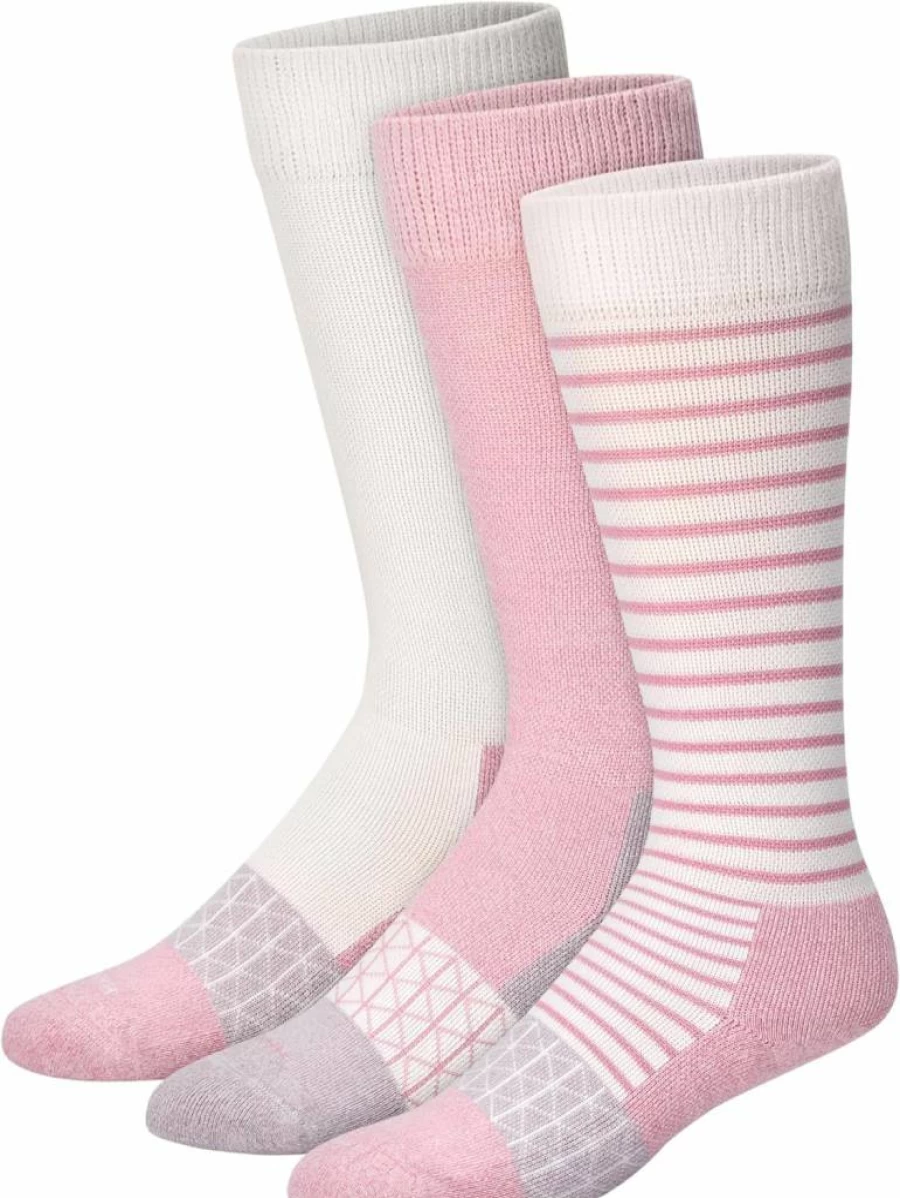 Hanes Women's Absolute Wellness Over-The-Calf Compression Socks 3-Pack, Non-Binding Cushioned Support for Circulation & Comfort