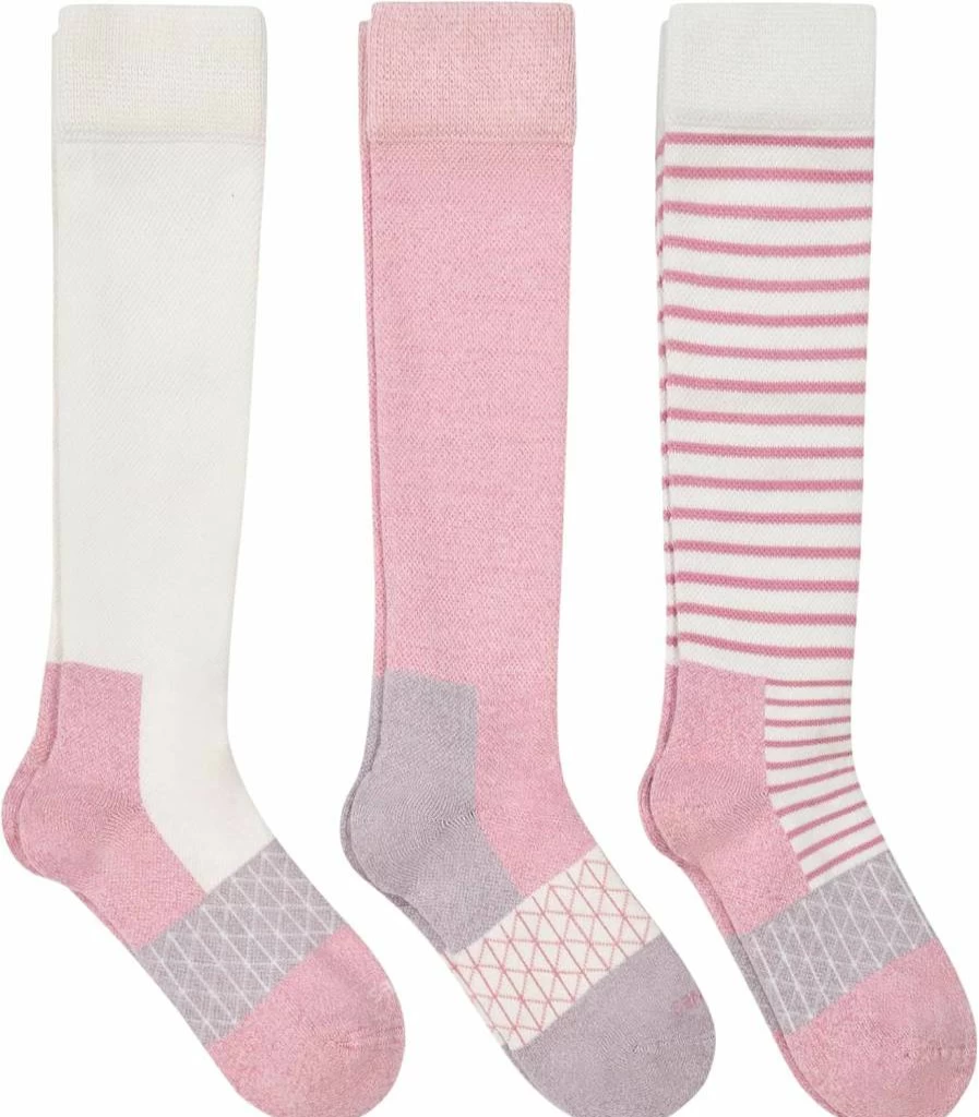 Hanes Women's Absolute Wellness Over-The-Calf Compression Socks 3-Pack, Non-Binding Cushioned Support for Circulation & Comfort