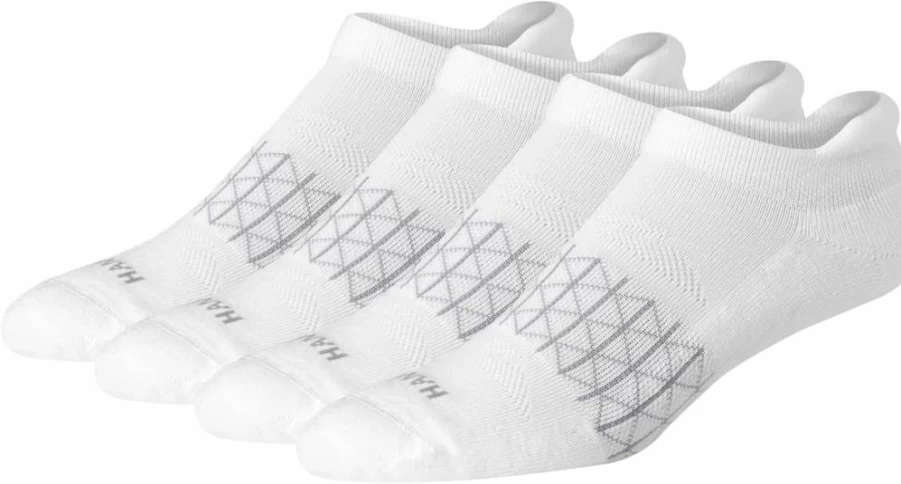 Hanes Men's Moisture-Wicking Active Socks with Cushioned Heel & Seamless Toe, 4-Pack Comfort Athletic Socks