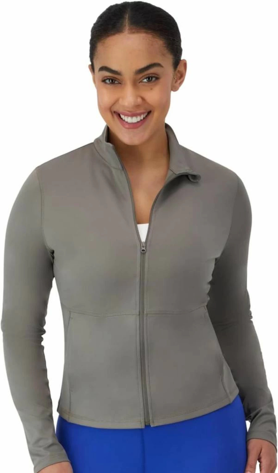 Hanes Women's Moisture-Wicking Full-Zip Workout Jacket - Soft & Stretchy Yoga Studio Coat for Active Wear