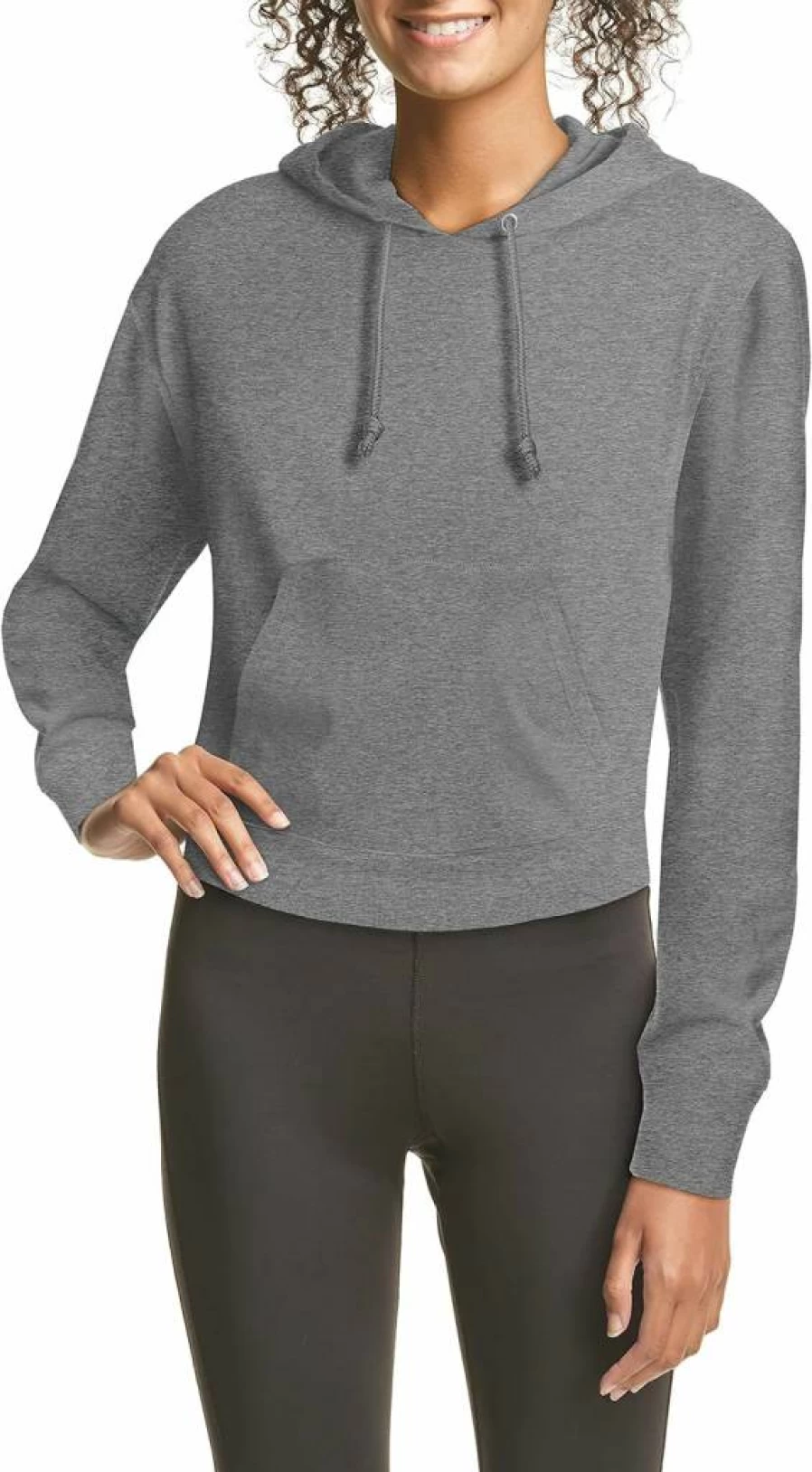 Hanes Women's Cropped French Terry Hoodie - Originals Pullover Hooded Sweatshirt