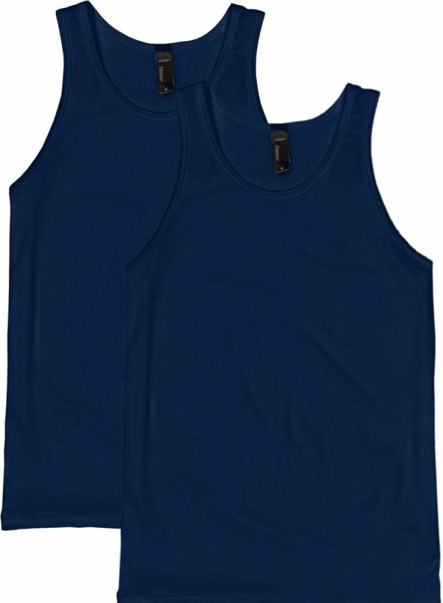 Hanes Men's X-Temp Moisture-Wicking Performance Tank Top 2-Pack - Breathable Solid Color Workout Tanks