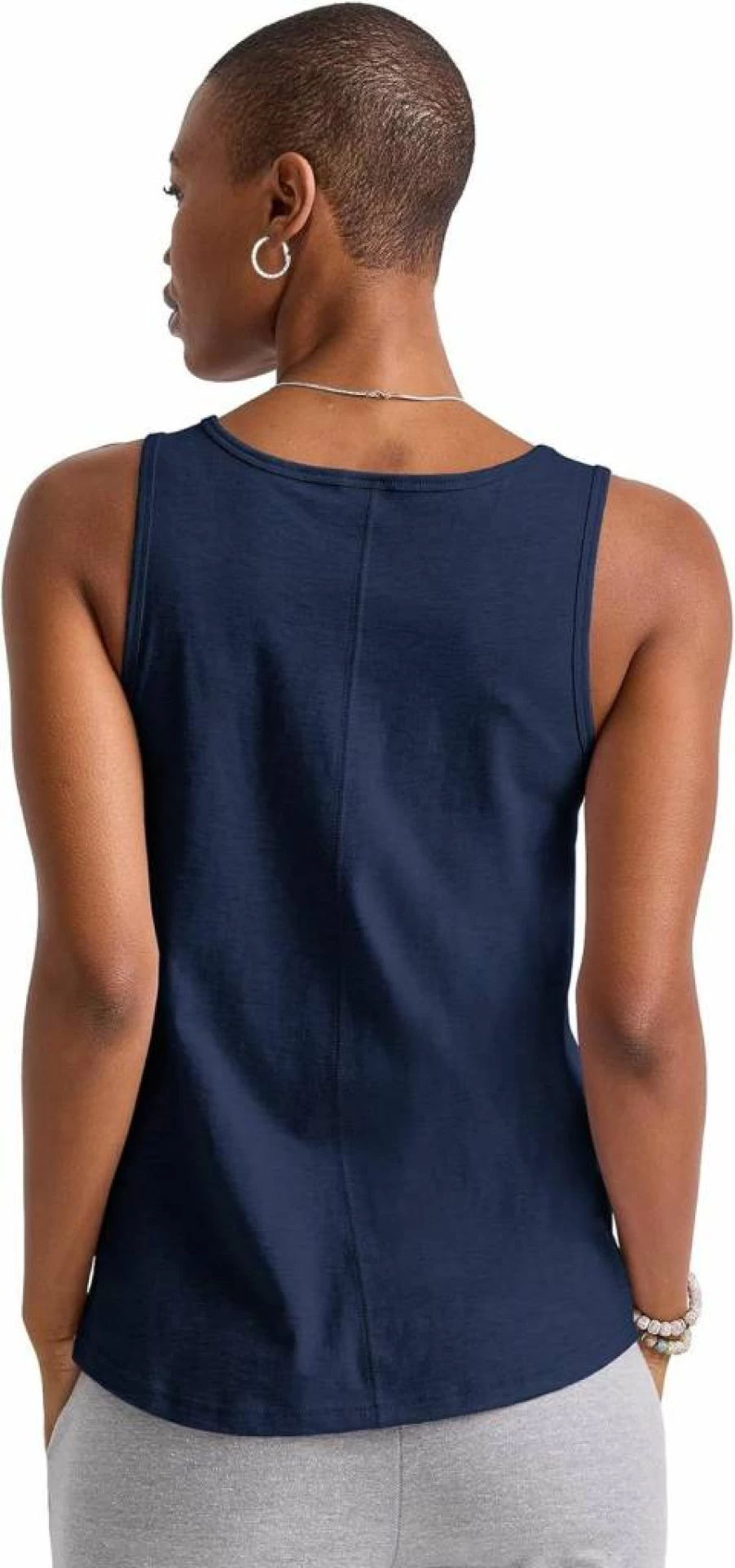 Hanes Women's Plus Size Lightweight Tri-Blend Sleeveless Tank Top - Originals Collection