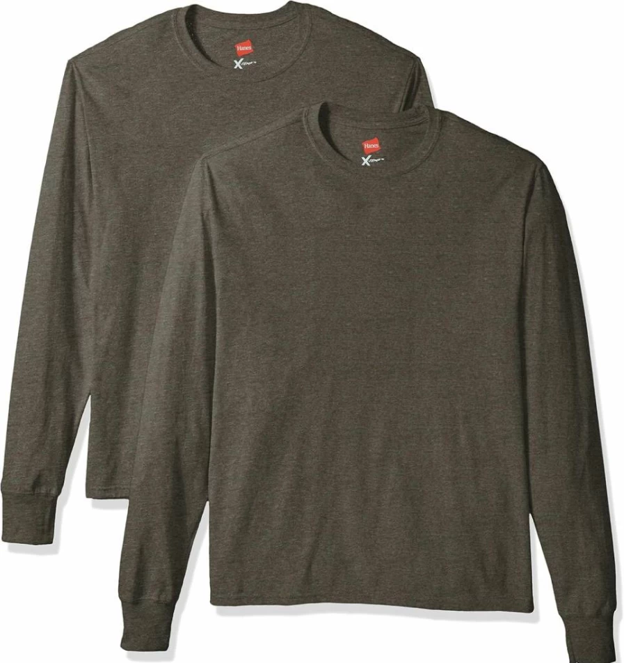 Hanes Men's 2-Pack X-Temp Moisture-Wicking Long Sleeve T-Shirts