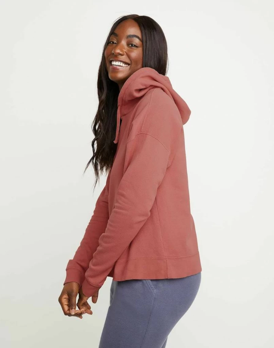Hanes Women's Fleece Pullover Hoodie - Soft Garment-Dyed Cotton Sweatshirt for Comfort & Style