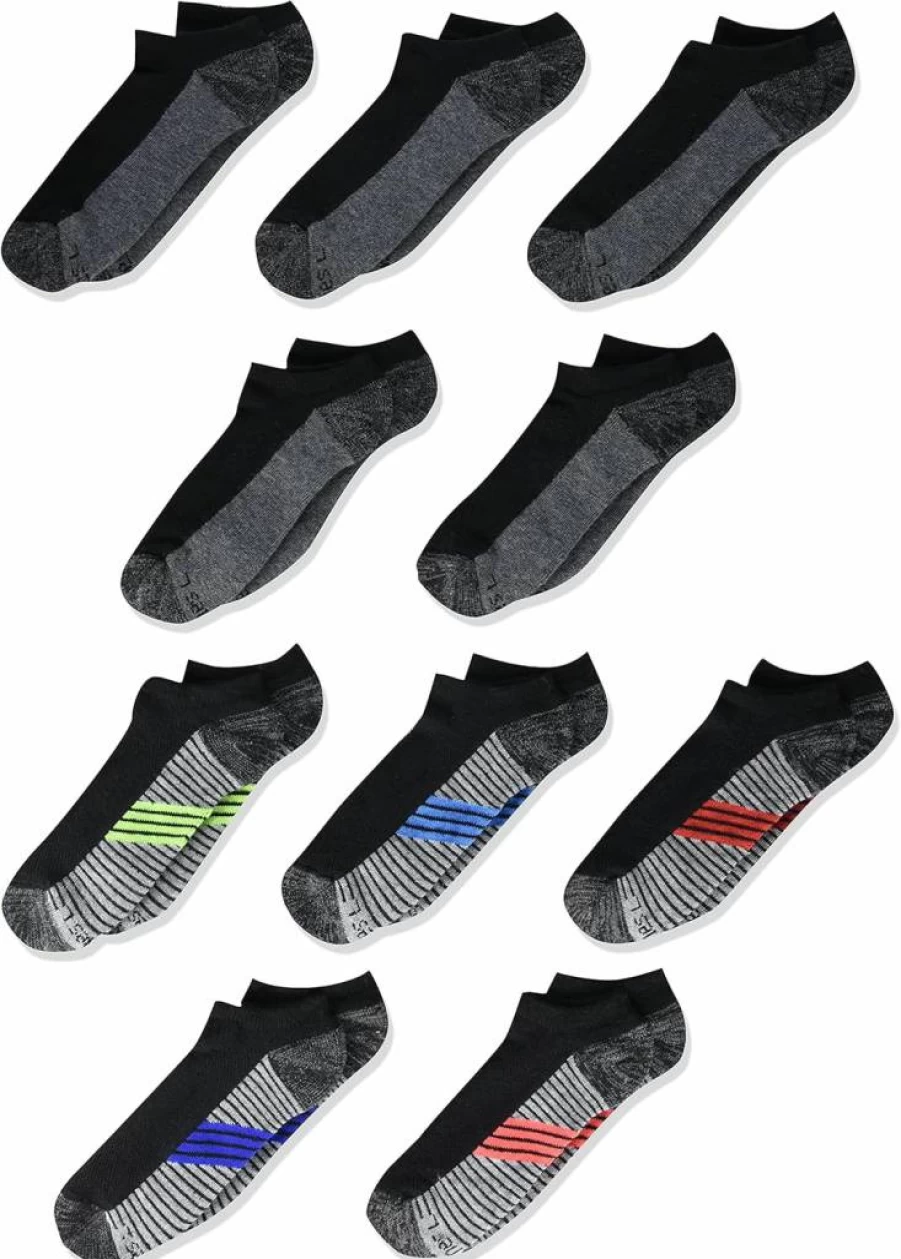 Hanes Boys' Performance Sport Socks 10-Pair Pack - Ankle & No Show Athletic Socks for Kids