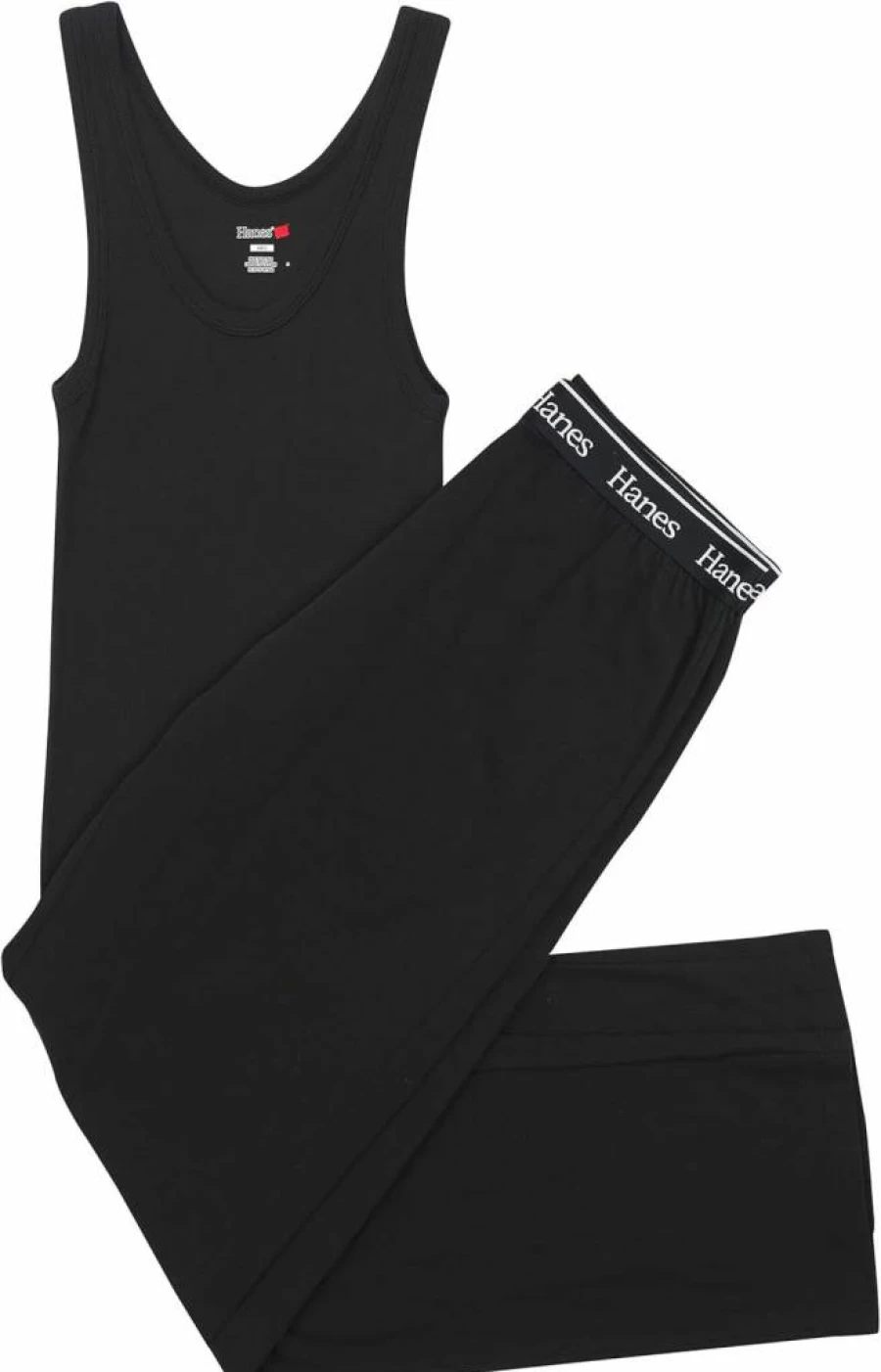 Hanes Women's Comfywear Ribbed Tank Top and Lounge Pants 2-Piece Sleepwear Set