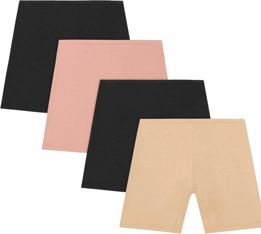 Hanes Girls' Cotton Stretch Pull-On Shorts Multipack - Assorted Solid Colors Playwear