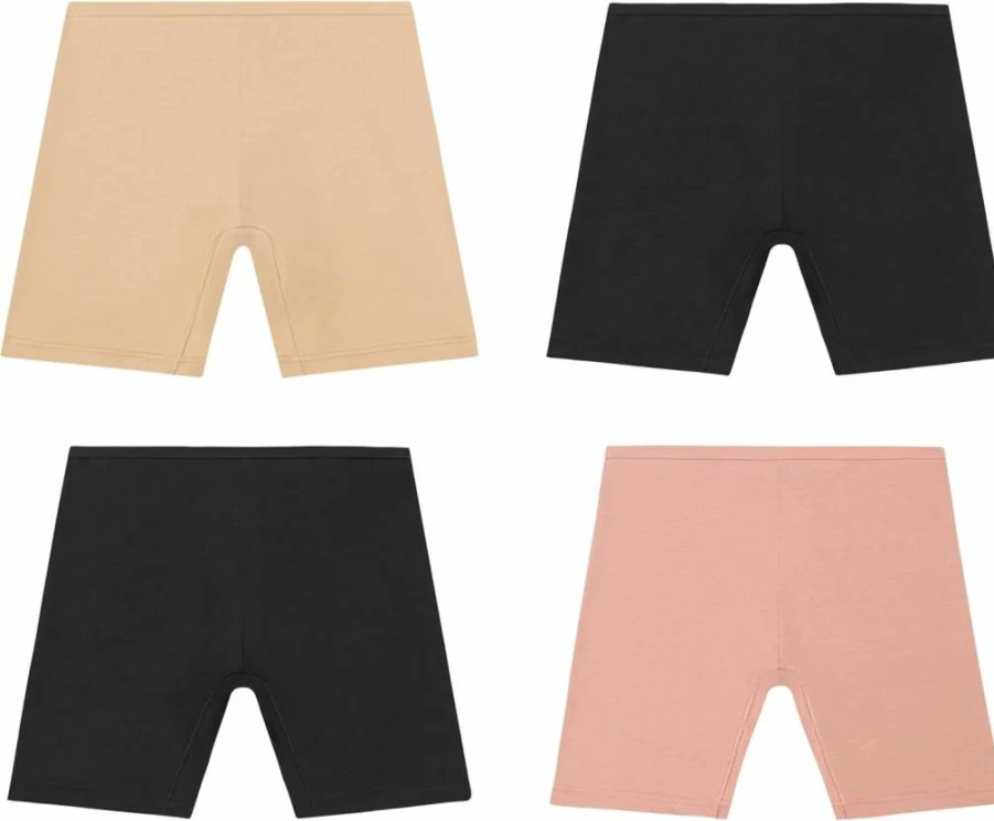 Hanes Girls' Cotton Stretch Pull-On Shorts Multipack - Assorted Solid Colors Playwear