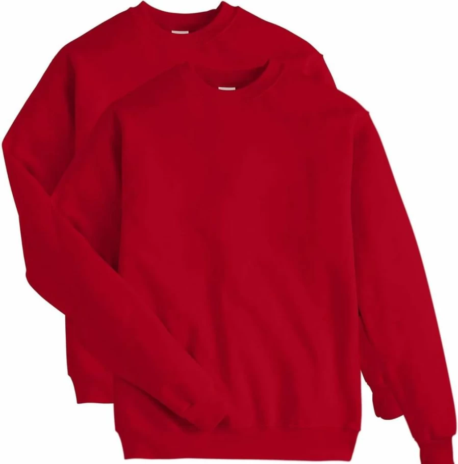 Hanes Men's EcoSmart Fleece Crewneck Sweatshirt - Soft Pullover Hoodie, 1-Pack or 2-Pack Options, Sustainable Comfort Wear