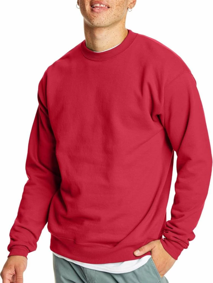 Hanes Men's EcoSmart Fleece Crewneck Sweatshirt - Soft Pullover Hoodie, 1-Pack or 2-Pack Options, Sustainable Comfort Wear