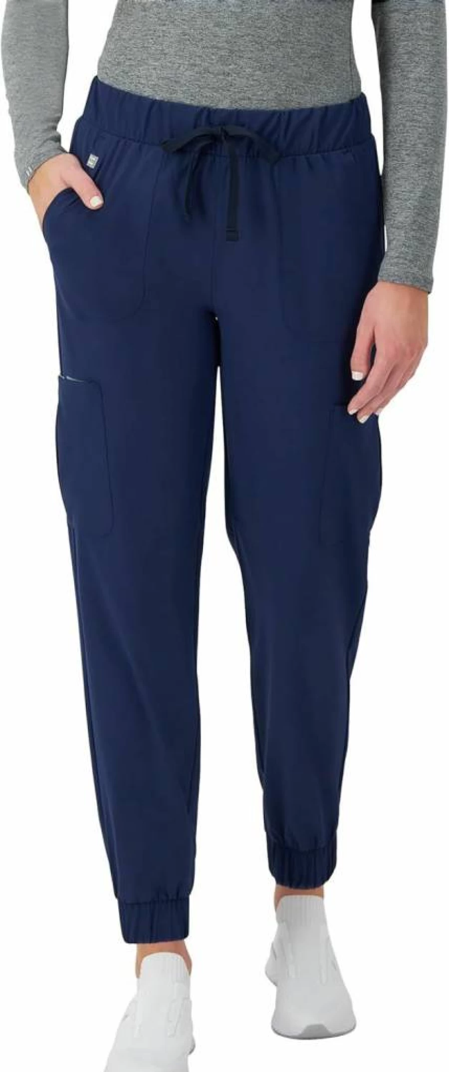 Hanes Women's Moisture-Wicking Cargo Jogger Scrubs - Healthcare Work Pants with Comfort Fit