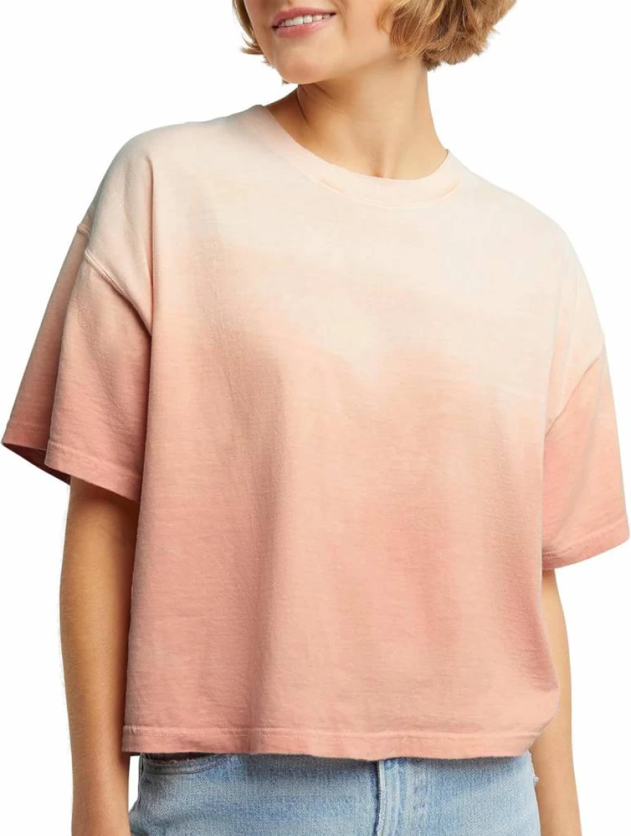 Hanes Women's 100% Cotton Cropped T-Shirt | Soft Garment Washed Tee | Comfort Fit Casual Top