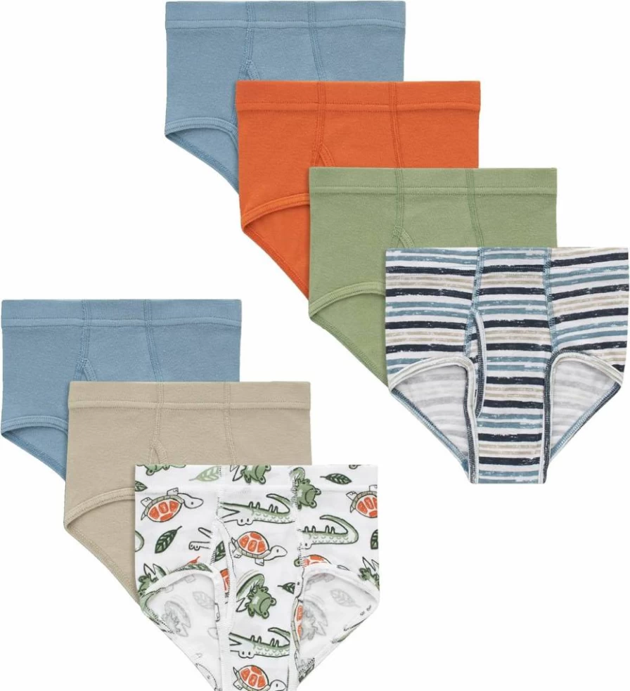 Hanes Boys' Organic Cotton Boxer Briefs for Toddlers - Soft Multipack Underwear | Comfortable & Breathable