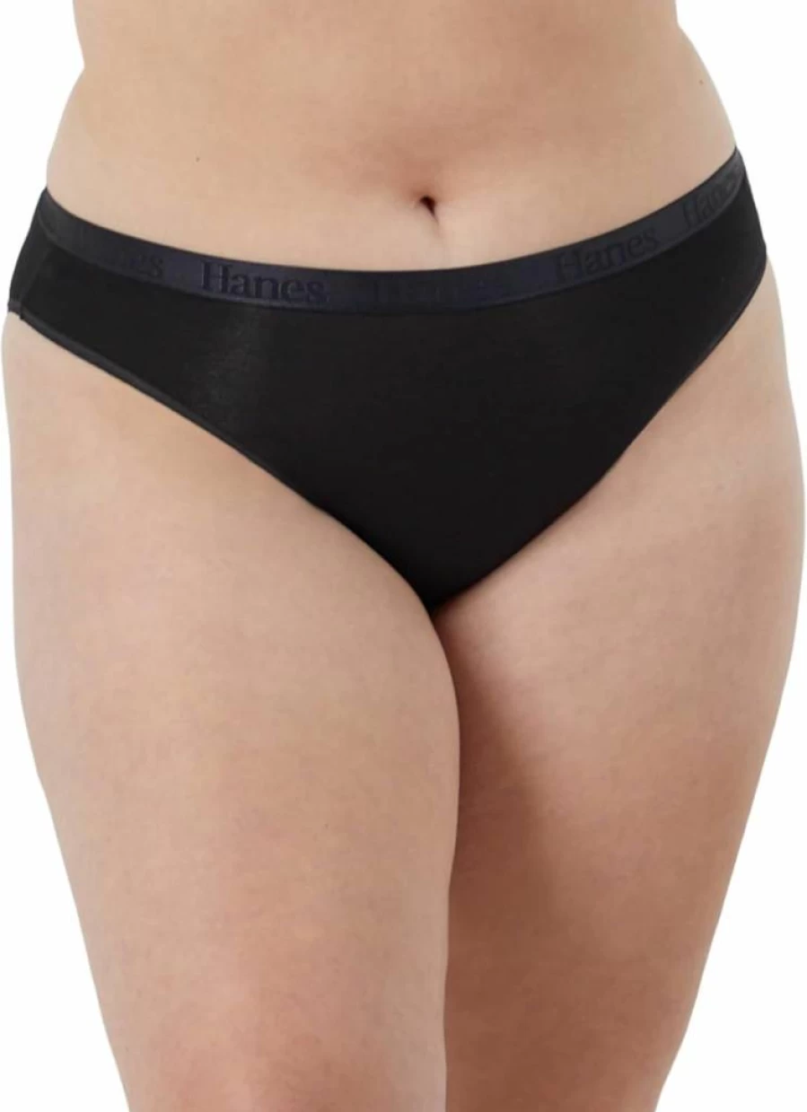 Hanes Women's Ultra Soft Bamboo Viscose Bikini Underwear 5-Pack | Comfortable & Breathable