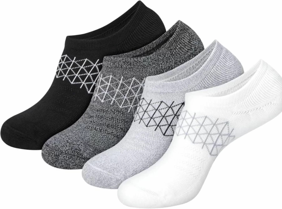 Hanes Women's Absolute Active No-Show Socks 4-Pack - Breathable Mesh, Non-Slip Gripper, Performance Athletic Socks