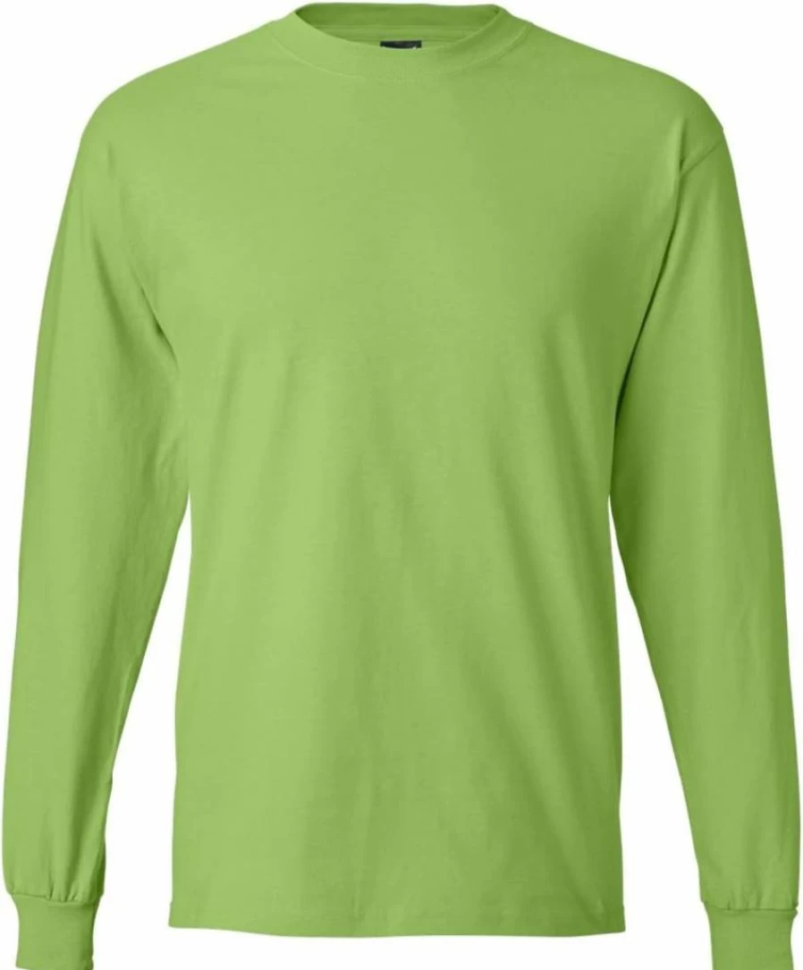 Hanes Men's Long-Sleeve Beefy-T T-Shirt 2-Pack, Heavyweight Cotton Crewneck Tees for Men