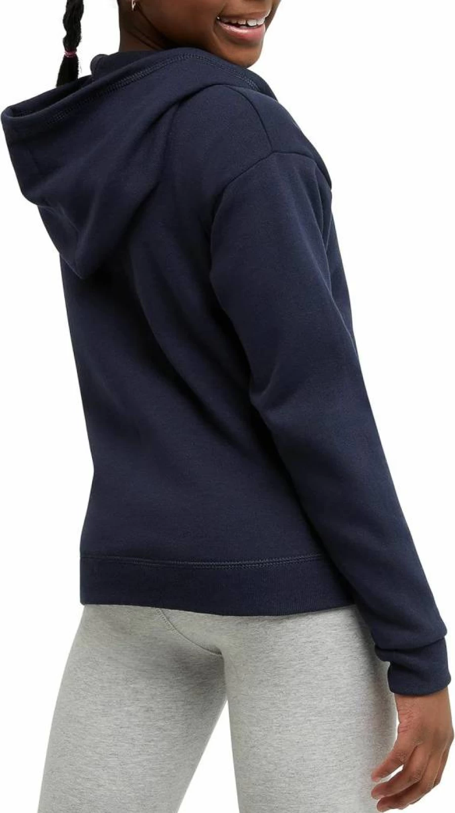 Hanes Girls' EcoSmart ComfortSoft Full-Zip Hoodie - Soft Sustainable Cotton Hooded Sweatshirt for Kids