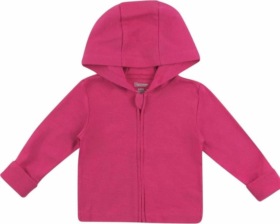 Hanes Baby & Toddler Zip-Up Hoodie - Soft 4-Way Stretch Knit Long Sleeve Jacket for Infants