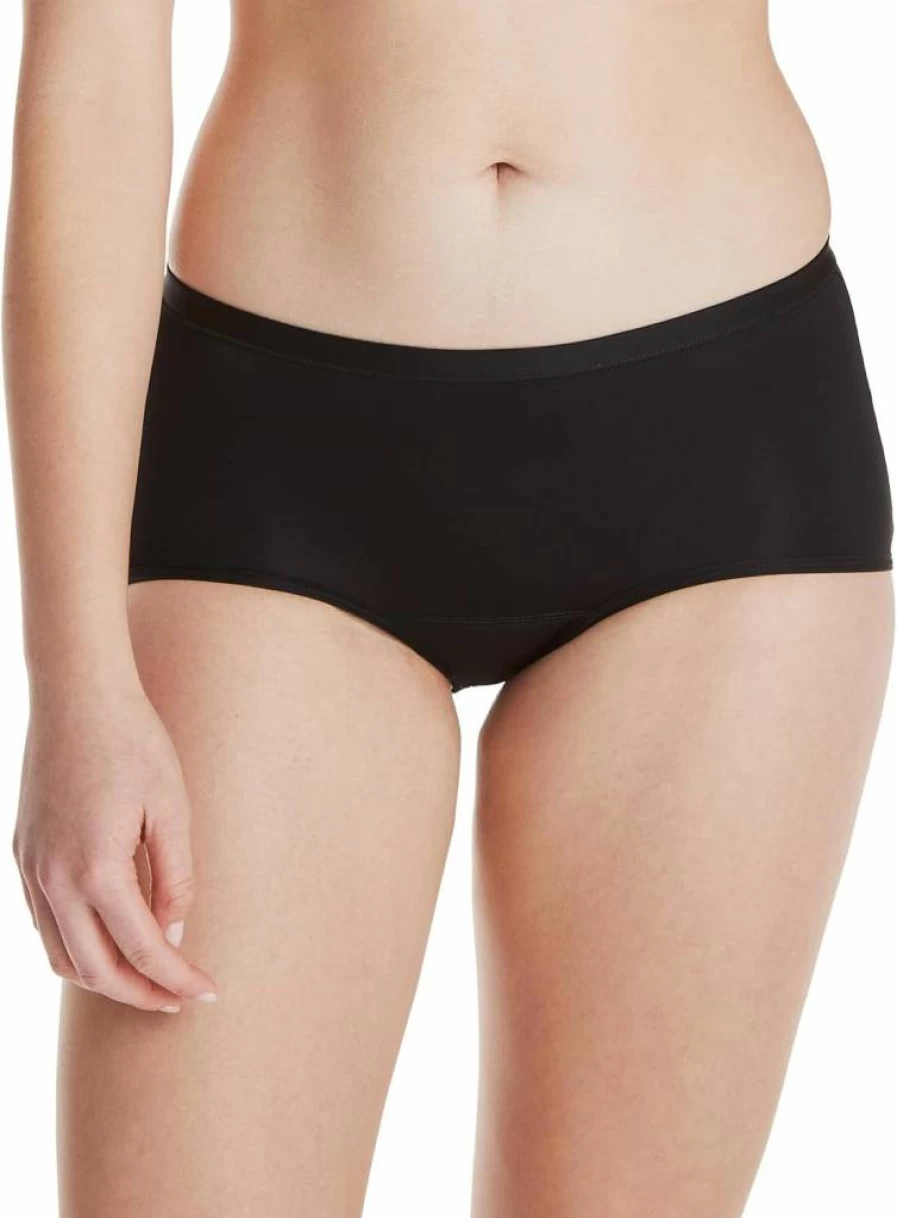 Hanes Women's Period Underwear 3-Pack - Light Leak Protection, Comfortable & Reusable Menstrual Panties for Women