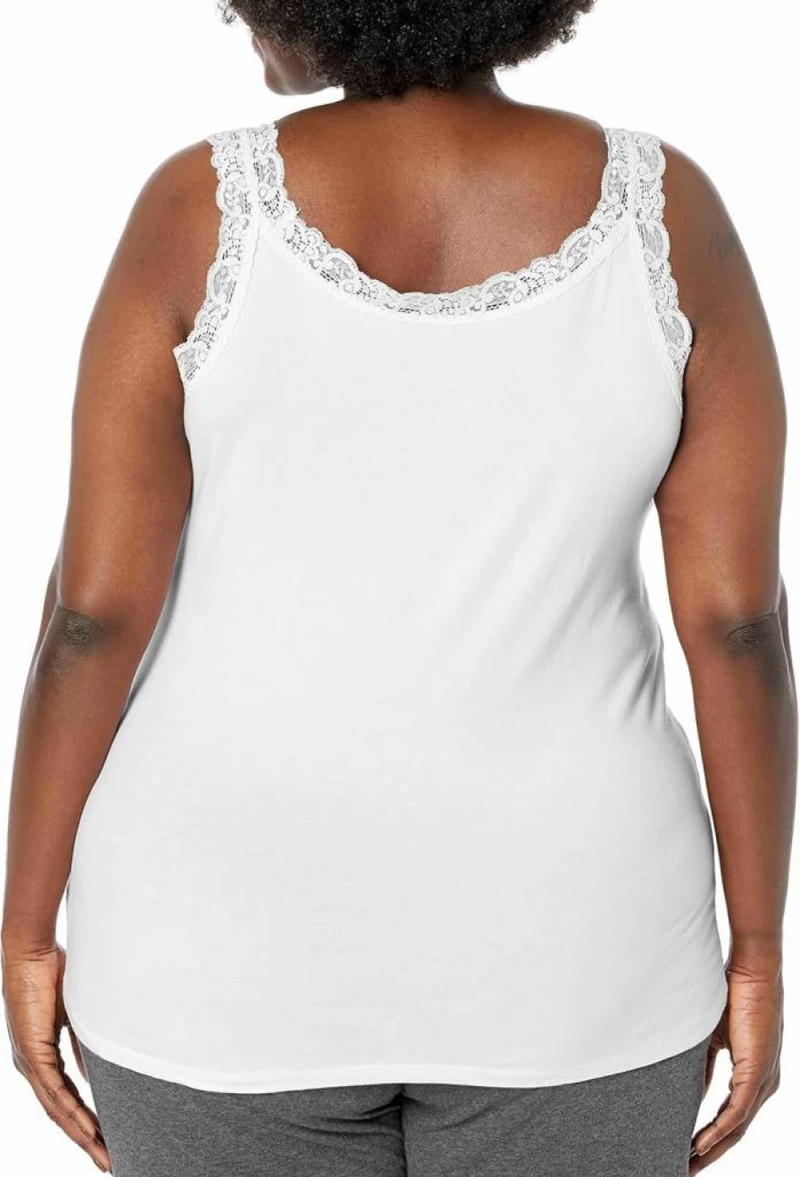 Hanes Comfortblend Women's Lace Tank Top - Soft Breathable Comfort Fit Camisole