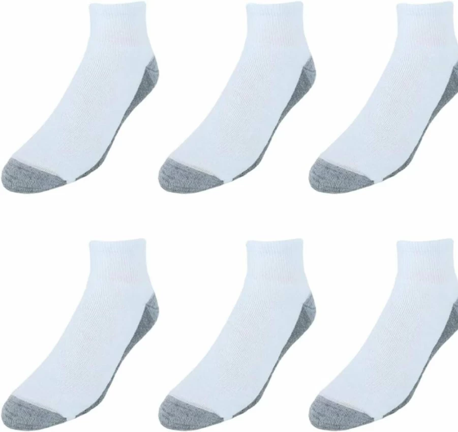 Hanes Men's ComfortMax Ankle Socks Multipack - Soft Cushioned Support for Daily Wear & Athletic Activities