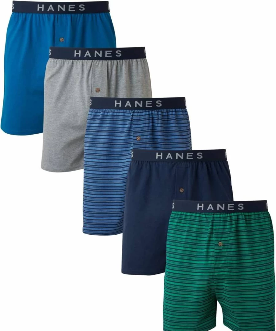 Hanes Men's 5-Pack ComfortSoft Boxer Briefs with ComfortFlex Waistband - Breathable Cotton Underwear (Assorted Colors)