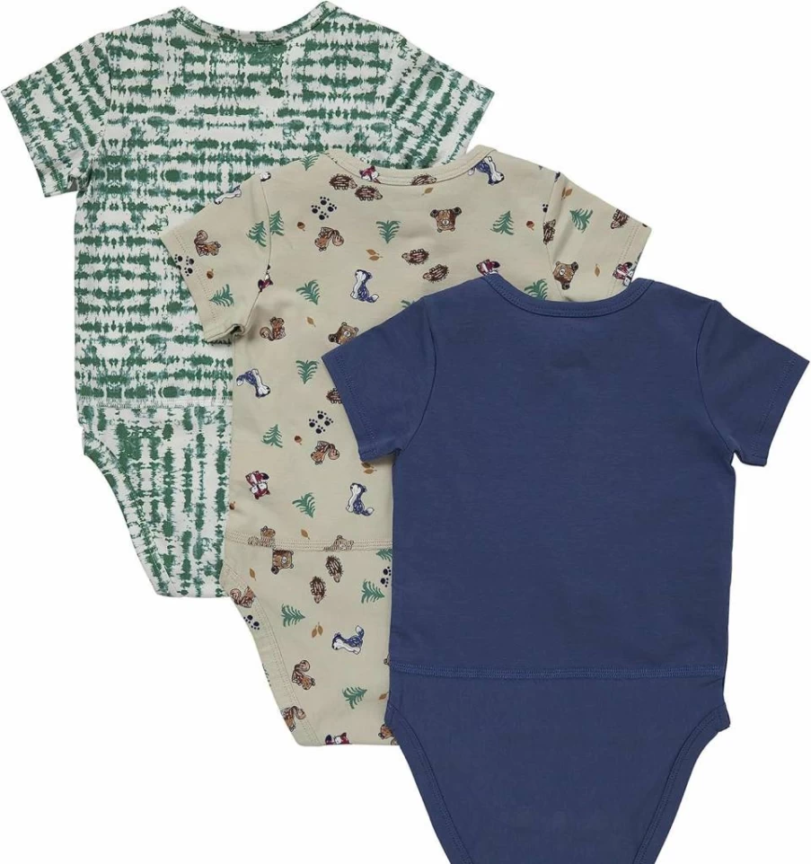 Hanes Unisex Baby 3-Pack Pure Comfort Short Sleeve Bodysuits for Infants & Toddlers, Soft Cotton Onesies for Boys & Girls
