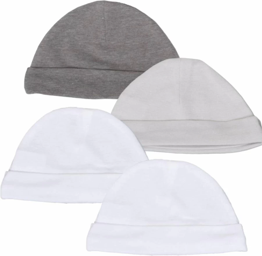Hanes Ultimate Baby Soft 4-Pack Stretchable Knit Caps for Newborns & Infants