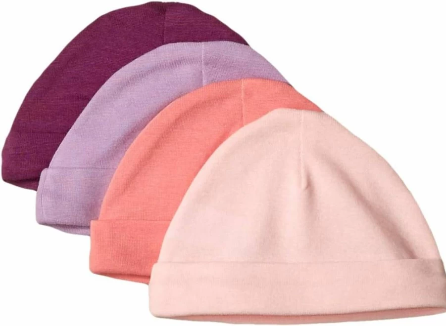 Hanes Ultimate Baby Soft 4-Pack Stretchable Knit Caps for Newborns & Infants