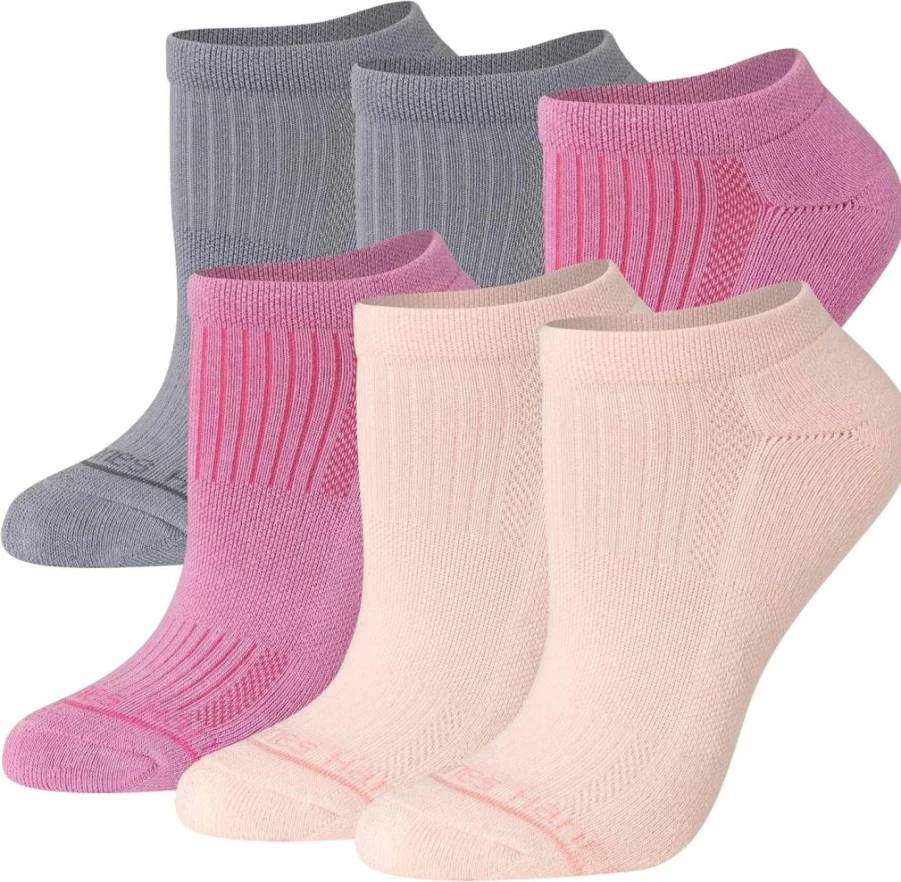 Hanes Women's No Show Socks 6-Pack - Supersoft Stretch Ankle Socks for Comfort & Breathability
