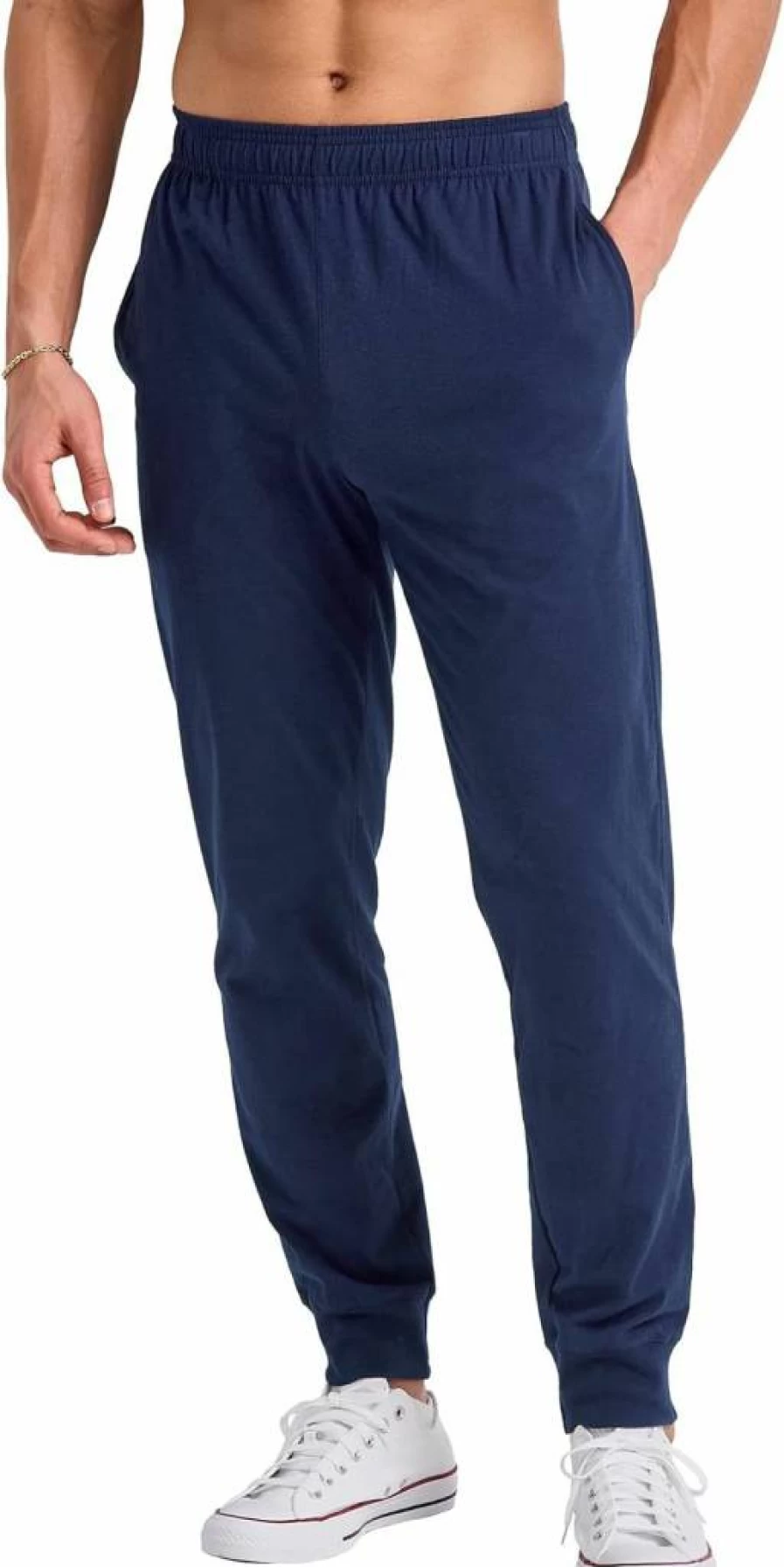 Hanes Men's Original Cotton Jersey Joggers with Pockets - 30" Inseam Comfortable Sweatpants