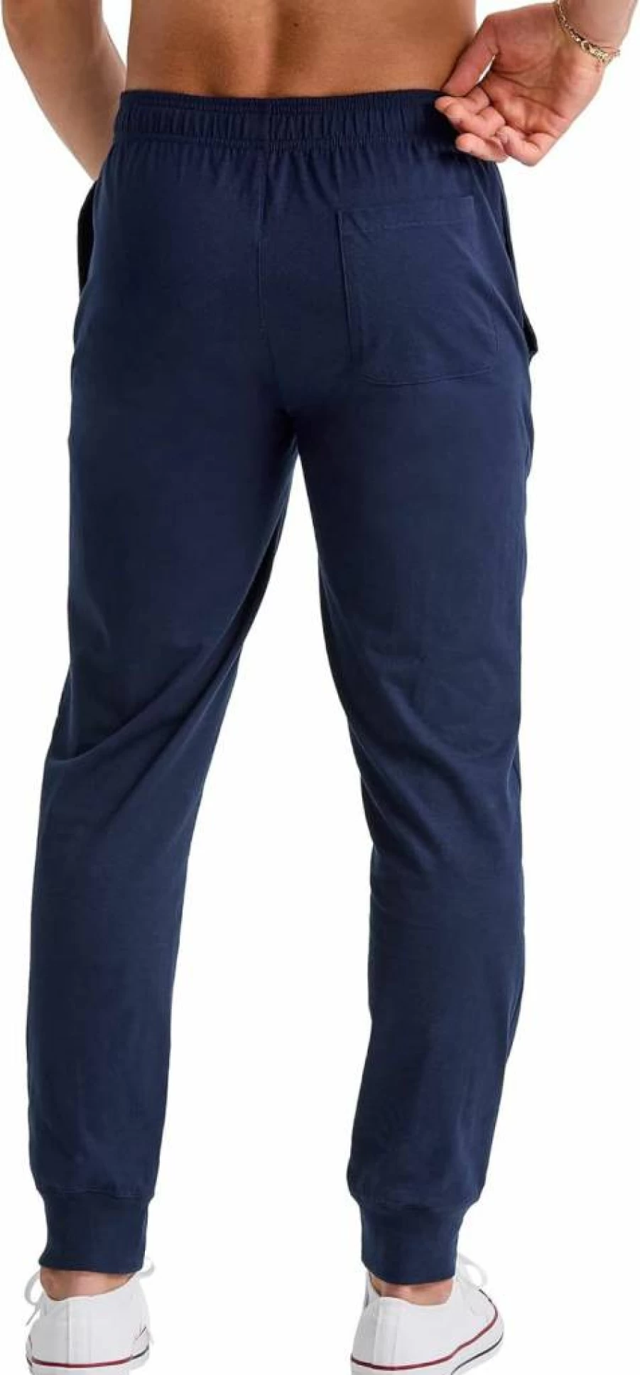 Hanes Men's Original Cotton Jersey Joggers with Pockets - 30" Inseam Comfortable Sweatpants