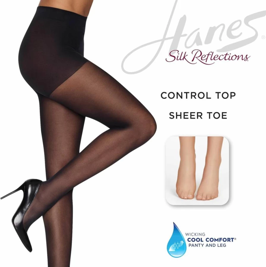 Hanes Women's Sheerest Support Control Top - Silky Smooth Comfort & Shapewear