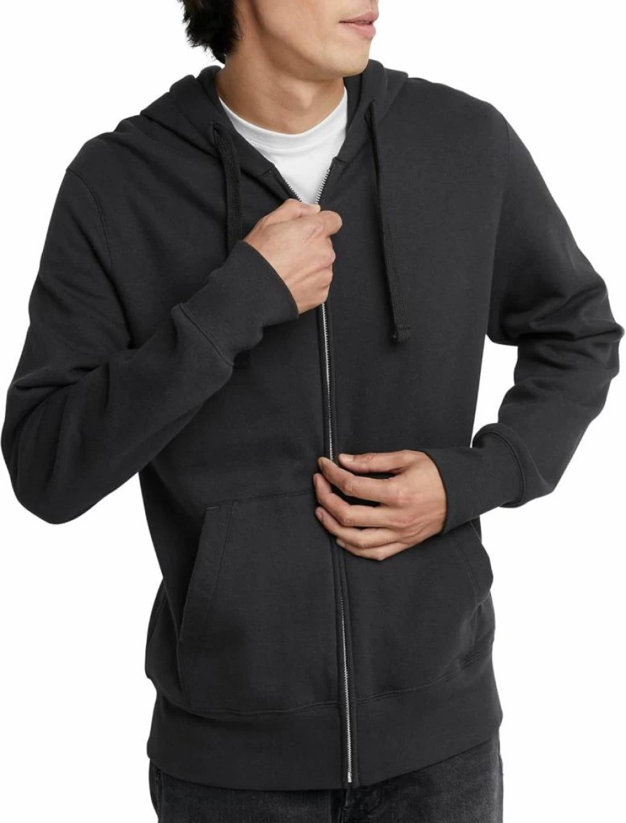 Hanes Men's Heavyweight Fleece Full-Zip Hoodie | Originals Zip-Up Sweatshirt